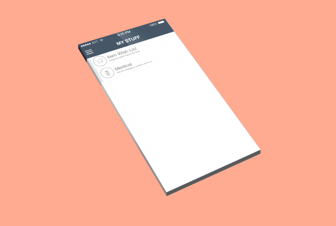 interactive animation depicting gesture based functionality